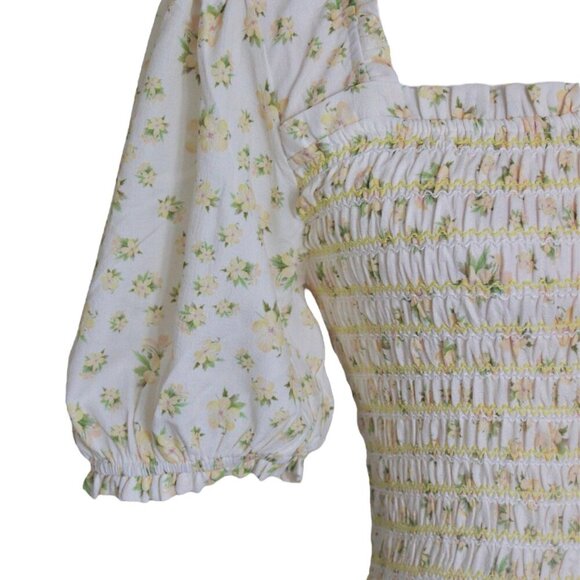 Light yellow Floral Maxi Dress - Picture 3 of 5